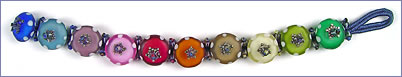 finger woven treasure bracelet by Robin Atkins, bead artist