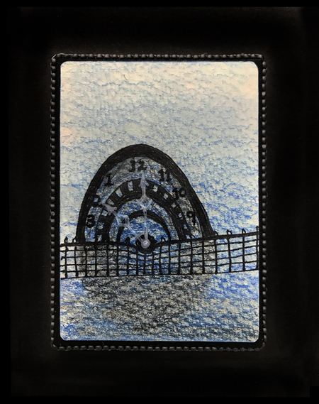 Corona Time, large picture of piece for April 17, 2020, in Corona Diary, a visual Pandemic journal by Robin Atkins, bead artist