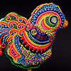 Rosie, the Uncaged Hen, fine art prints by Robin Atkins, bead artist