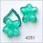 flower beads, teal/white;  Robin Atkins favorite for bead embroidery.