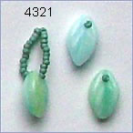leaf beads, blue/green;  Robin Atkins favorite for bead embroidery.