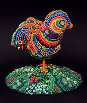 Rosie, The Uncaged Hen, by bead artist, Robin Atkins