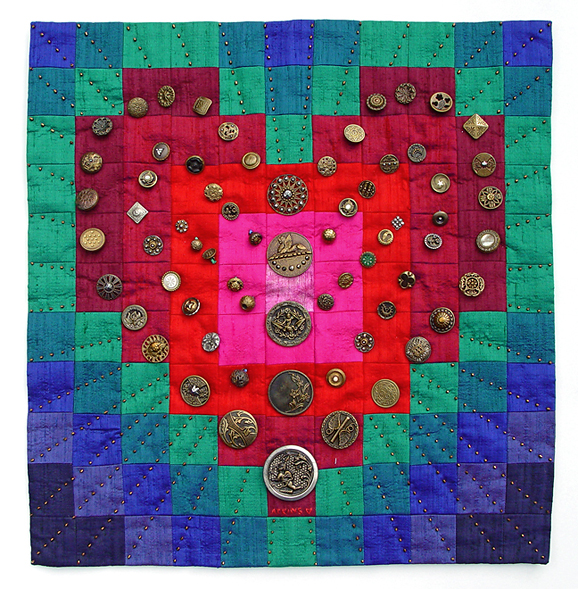 Grandpa's Gifts, beaded quilt by Robin Atkins, bead artist