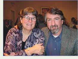 Robin Atkins, bead artist, with husband, Robert Demar